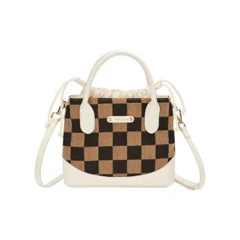 JANE KLAIN Synthetic Leather Patchwork Fabric Crossbody Bag Regular Women's White/Black/Red