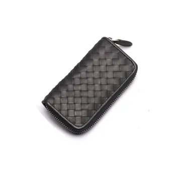 CMLZIUA Cow Leather Key Pouch Unisex Black