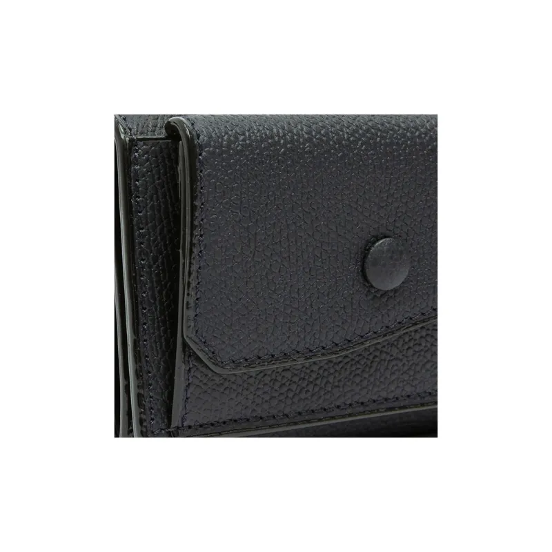 Valextra Millepunte Calfskin Wallet Coin Purse Trumpets Women's Night Blue-3