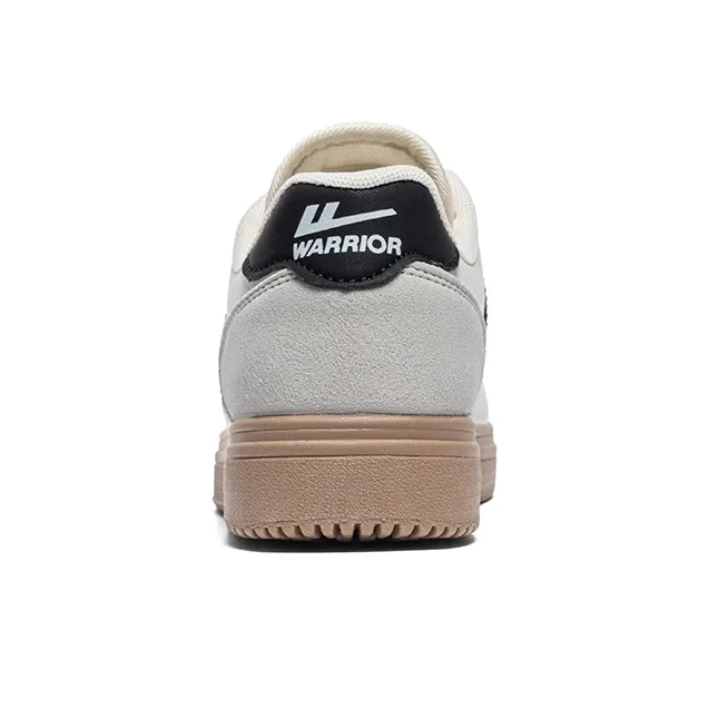 Warrior Students Elegance Casual White Sneakers Wear resistant And Lightweight Low Top Skateboard Shoes Unisex Khaki-2