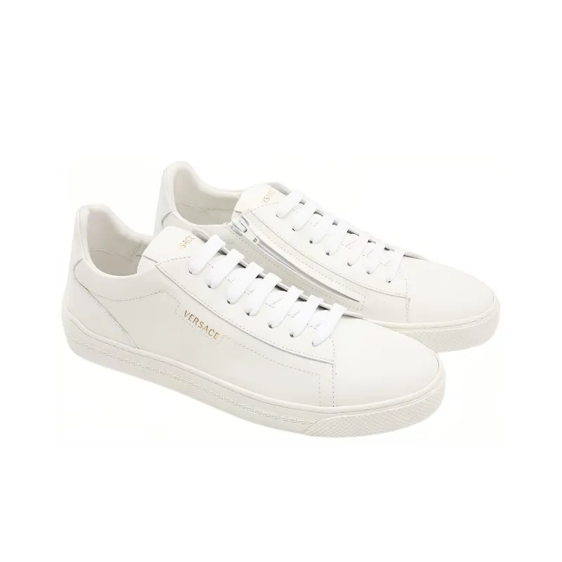 FANSIZHE Low Top Stylish Skateboarding Shoes Men's White-1