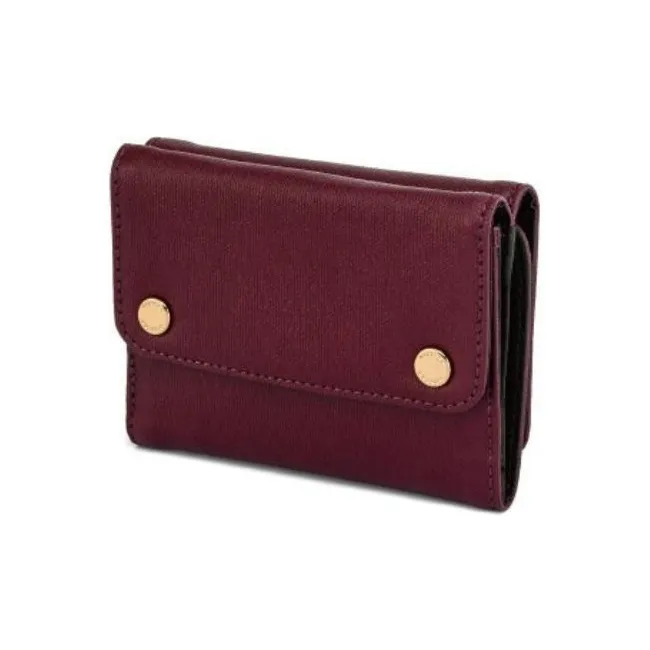 PORTER Ounce Cotton With PU And Canvas Coin Purse Unisex Dark Red-3