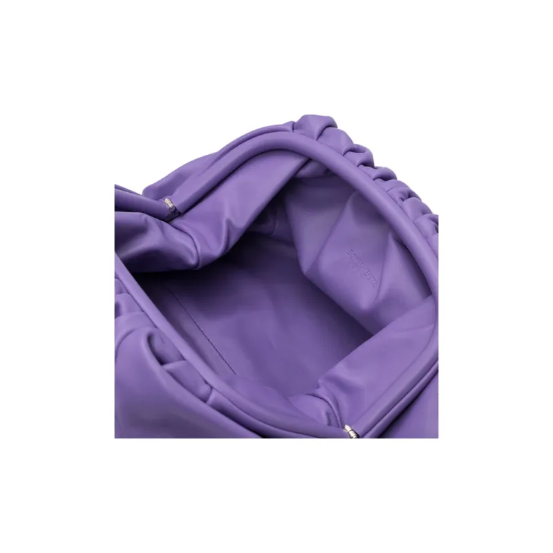 Bottega Veneta Cow Leather Clutch Large Size Women's Purple-2
