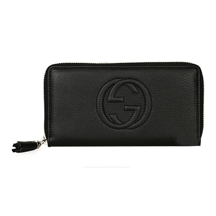 GUCCI Soho Leather Wallet Women's Black-0