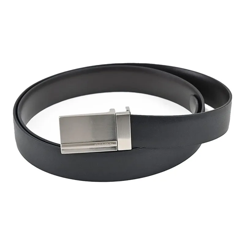 CALVIN KLEIN Leather Belt Men's Black Width 3cm-1