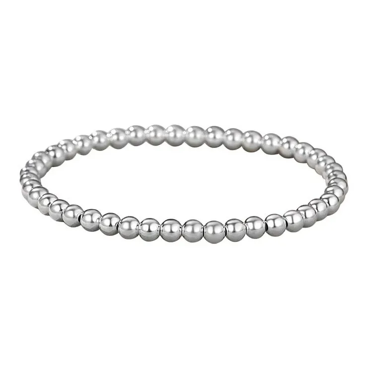 Xuanman Sterling Silver Minimalist Style Elegance Beaded Bracelet Design Women's-3