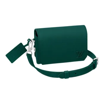 LOUIS VUITTON Fastline Series Cow Leather Handbag Shoulder Bag Mini Men's Dark Green