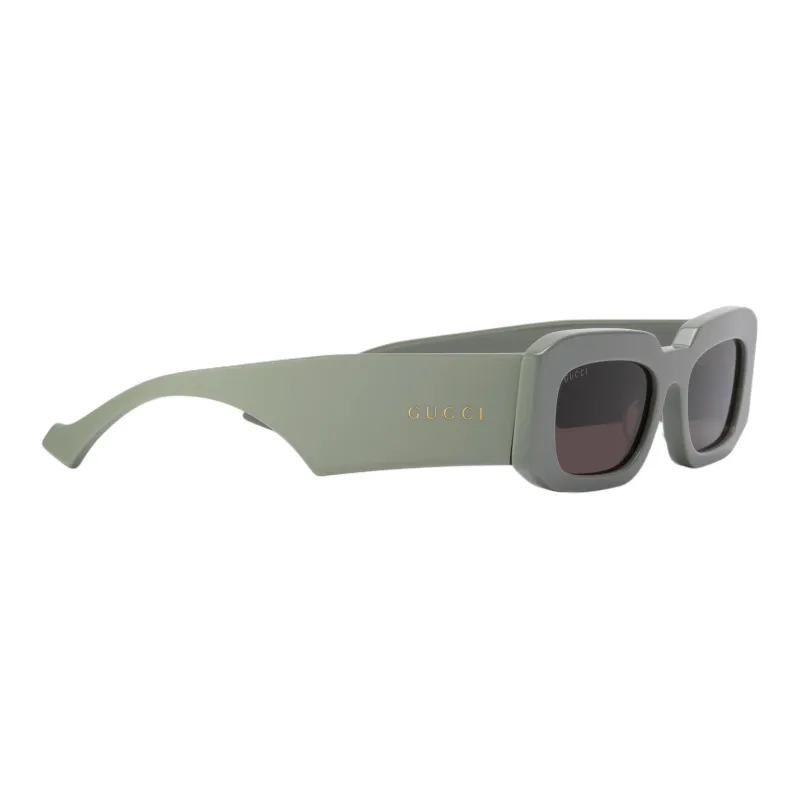 GUCCI Plate Frame Acetate Rectangular Sunglasses Men's Green-2
