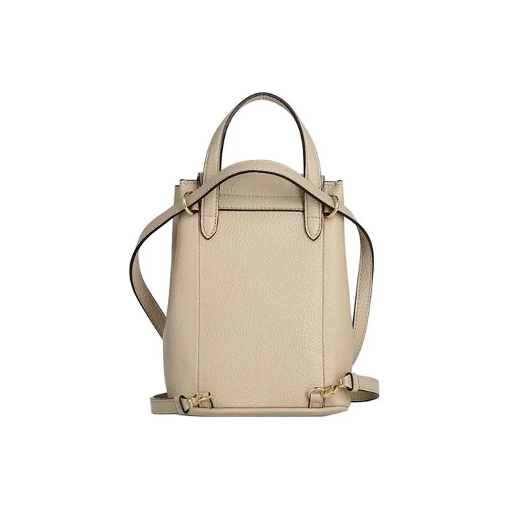FERRAGAMO GANCINI Cow Leather Backpack Mini Women's Beige-3