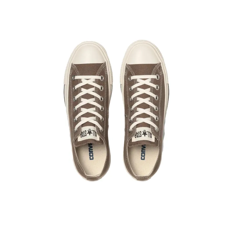 Converse All Star Anti Slip Wear Resistant Low Top Canvas Shoes Unisex Brown White Japan Version-3