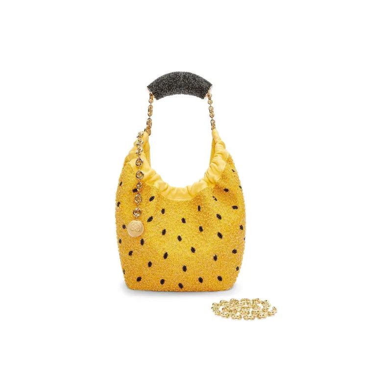 LOEWE Sheepskin Handbag, Shoulder Bag Mini Women's Yellow-1