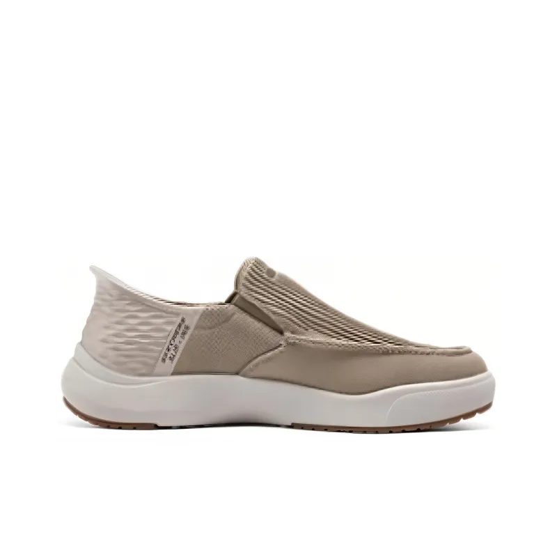 Skechers Slip Ins Anti Slip Wear Resistant Low Top Casual Shoes Men's Taupe-1