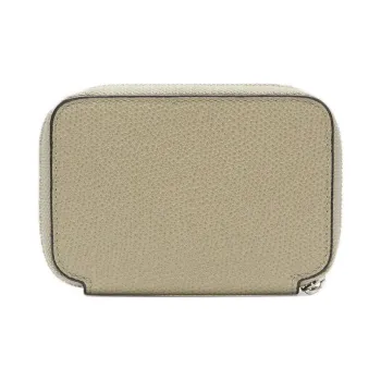 Valextra Millepunte Calfskin Card Holder, Wallet Women's Moss Green