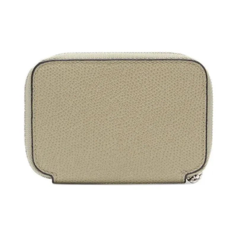 Valextra Millepunte Calfskin Card Holder, Wallet Women's Moss Green-0