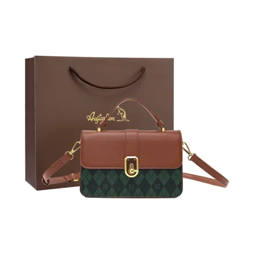 AUGTARLION Crossbody Bags Brown And Green [Includes Shopping Bag]