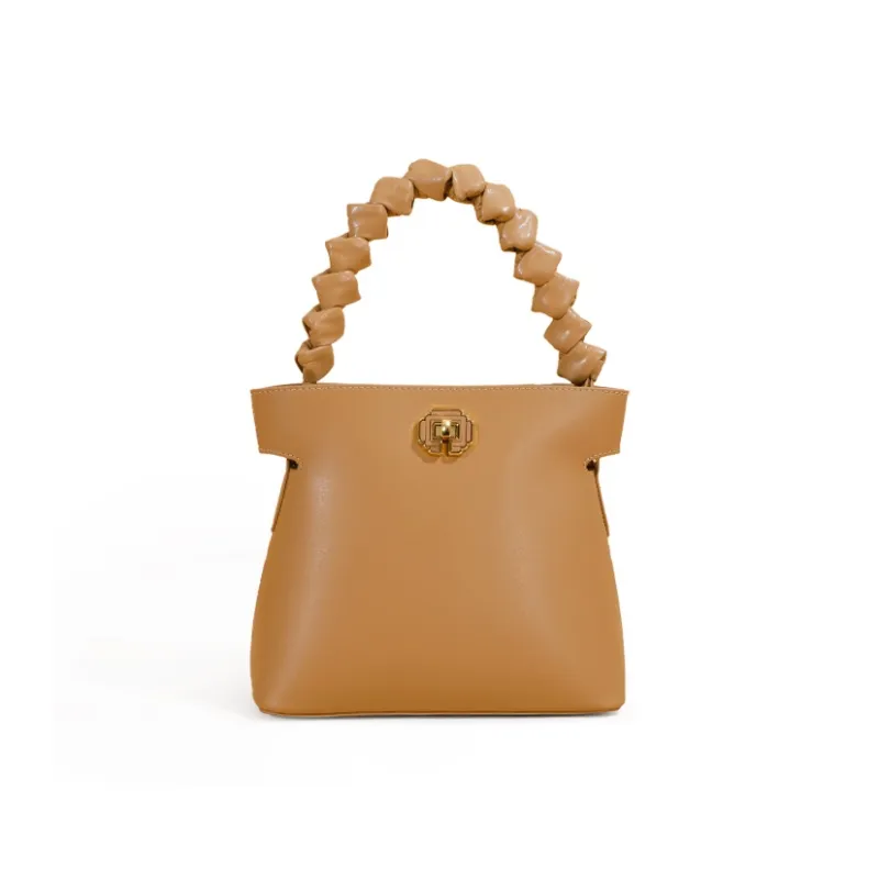 TOMATO&POTATO Cow Leather One Shoulder Handbag Crossbody Bag Regular Women's Ecru/Black/Khaki-12