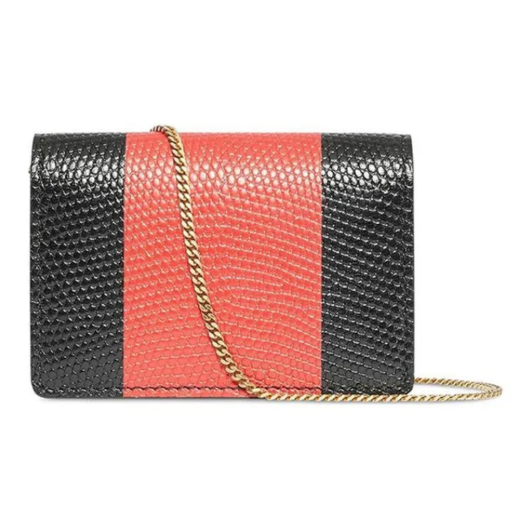 Burberry Cow Leather Crossbody Bags Shoulder Bags Women's Red & Black-1