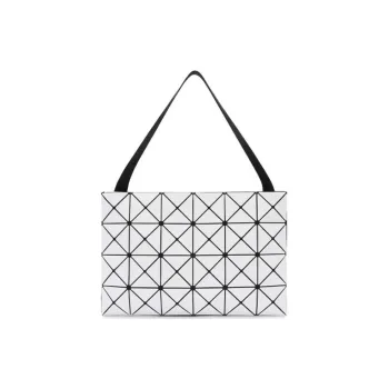 ISSEY MIYAKE Polyvinyl Chloride PVC Bonded Synthetic Leather Shoulder Bag Crossbody Bag Women's White