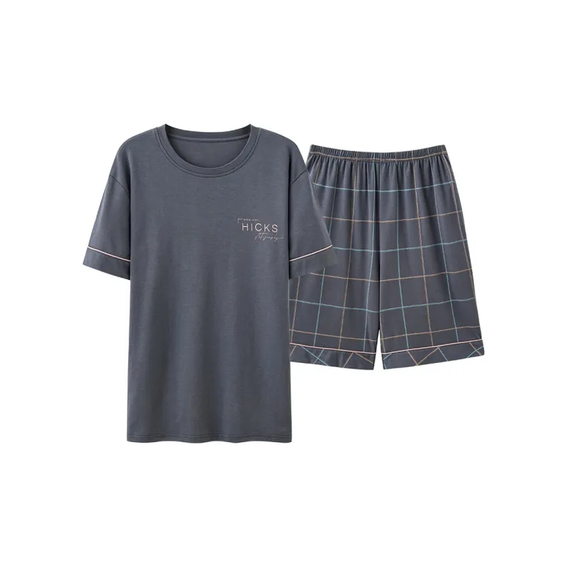 Mulong Family Pajama Set Men's Gray-0