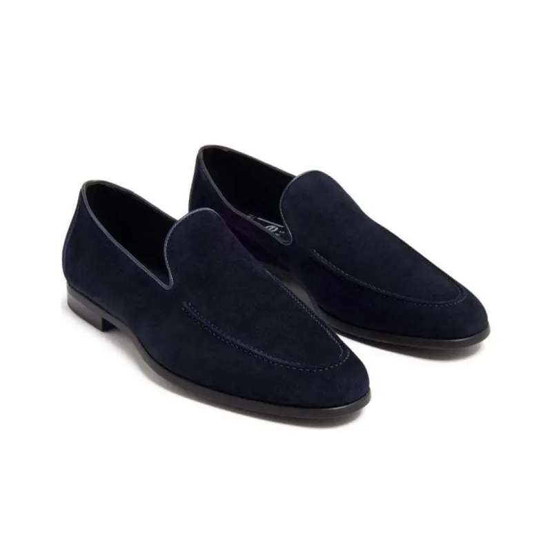 Magnanni Almond-toe Suede Loafers-2
