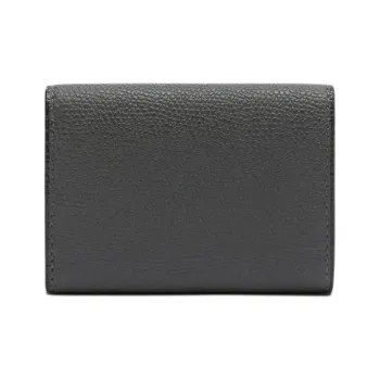 Valextra Millepunte Calfskin Wallet Coin Purse Trumpets Women's Smoke Gray