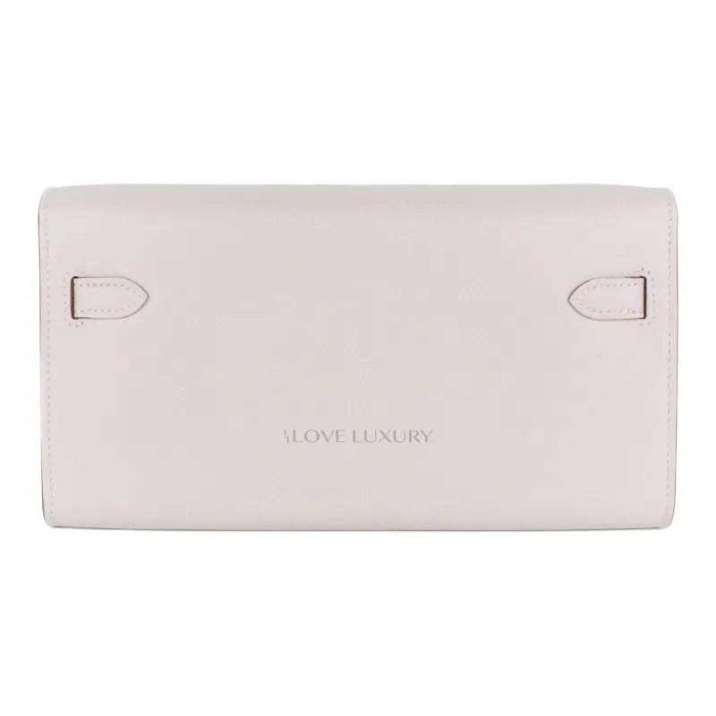HERMES Epsom Calfskin Crossbody Bag Shoulder Bag Women's M4 Gris Pale Cream Gray-6