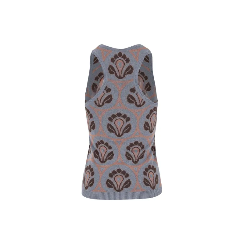 ETRO Patterned Jacquard Knitted Tank Top-1