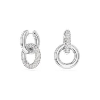 Swarovski Rhodium Plated Earrings Women's Silver