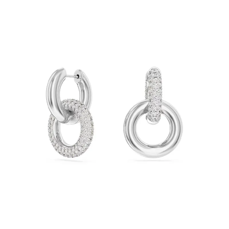 Swarovski Rhodium-Plated Earrings Women's Silver-0