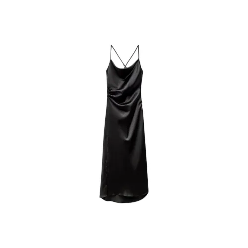 ZARA Slip Dresses Women's Black