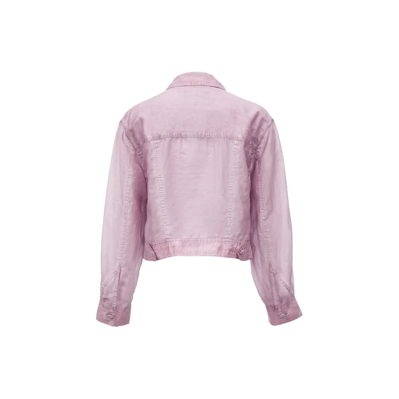 ONLY Versatile Casual Individual Lace Up Shirt Fit Cropped Coat For Women's Women's-1