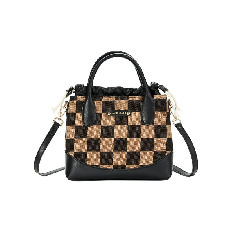 JANE KLAIN Synthetic Leather Patchwork Fabric Crossbody Bag Regular Women's White/Black/Red-7