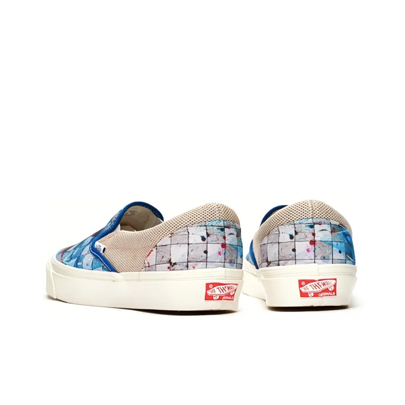 Vans Slip On Ralph Steadman Checkerboard Blue-3