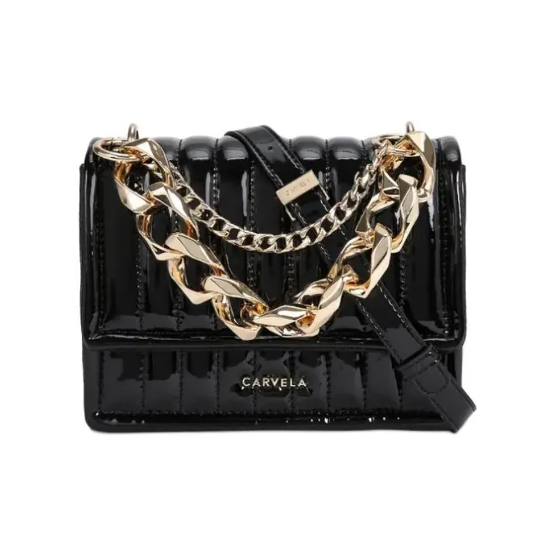 Kurt Geiger London Patent Leather Crossbody Bag Shoulder Bag Mini Women's Black-0