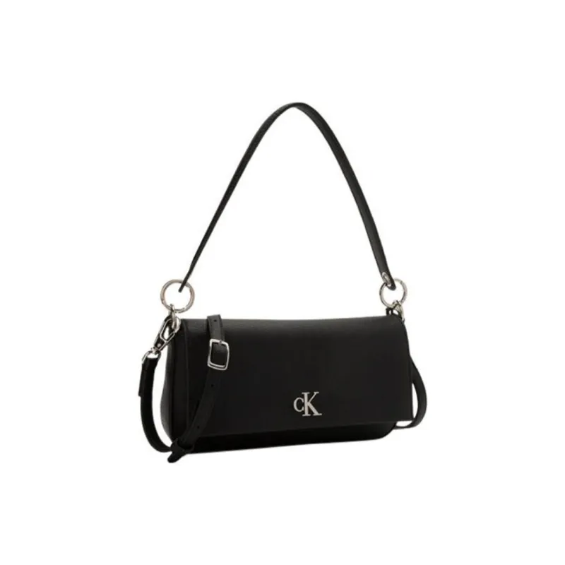 CALVIN KLEIN Synthetic Material Baguette Bag, Shoulder Bag, Handbag, Crossbody Bag, Shoulder Bag Women's Black-2