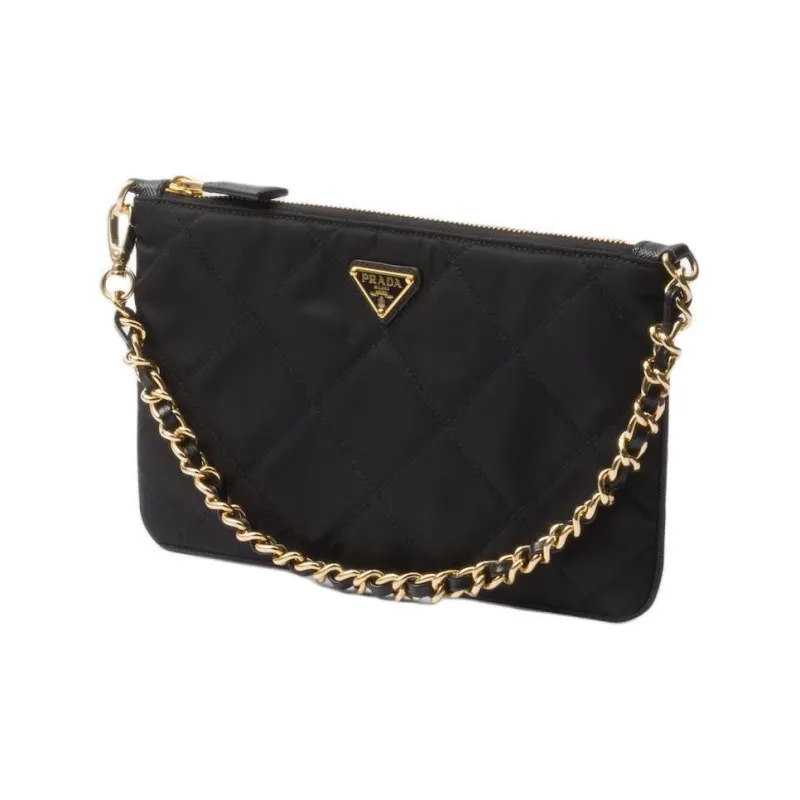 PRADA Fabric Clutch Women's Black-1