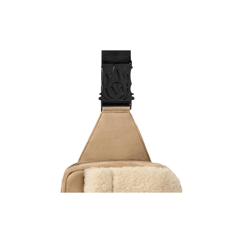 AMIRI Sheared Wool Shoulder Bags Sling Bags Unisex Natural-3