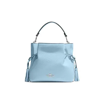 COACH Andy Pebbled Cow Leather Handbag Shoulder Bag Crossbody Bag Medium Size Women's Blue