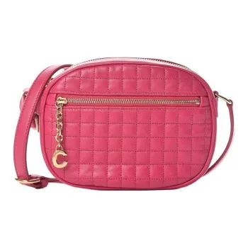 CELINE Cow Leather Camera Small Square Bag Shoulder Bag Small Size Women's Pink