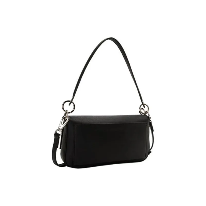 CALVIN KLEIN Synthetic Material Baguette Bag, Shoulder Bag, Handbag, Crossbody Bag, Shoulder Bag Women's Black-3
