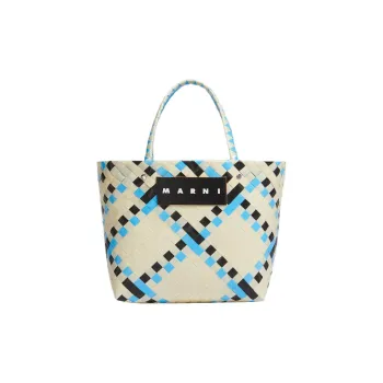 MARNI Polypropylene Basket Bag Tote Bag Shopping Bag Handbag Mini Women's Multicolor/White