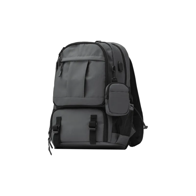 Explorers Polyester Backpack Regular Men's Black/Gray-5