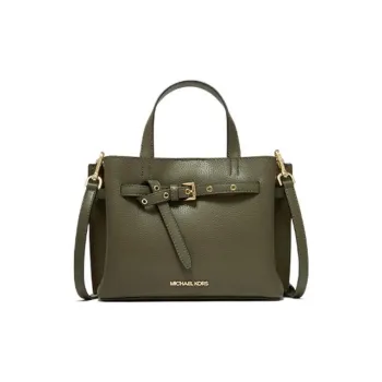 MICHAEL KORS Emilia Leather Butterfly Bag, Handbag, Shoulder Bag, Crossbody Bag Trumpets Women's Olive Green