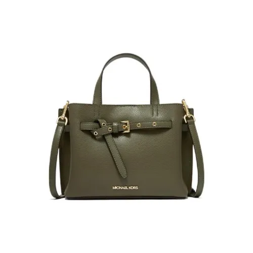 MICHAEL KORS Emilia Leather Butterfly Bag, Handbag, Shoulder Bag, Crossbody Bag Trumpets Women's Olive Green