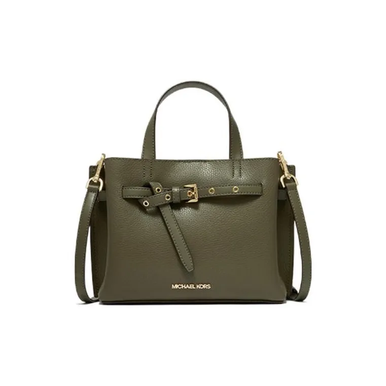 MICHAEL KORS Emilia Leather Butterfly Bag, Handbag, Shoulder Bag, Crossbody Bag Trumpets Women's Olive Green-0