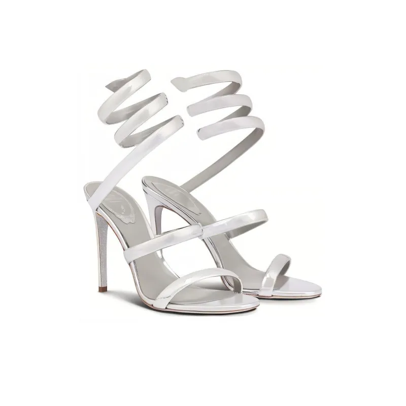 René Caovilla Cleo 100mm Leather Sandals-2