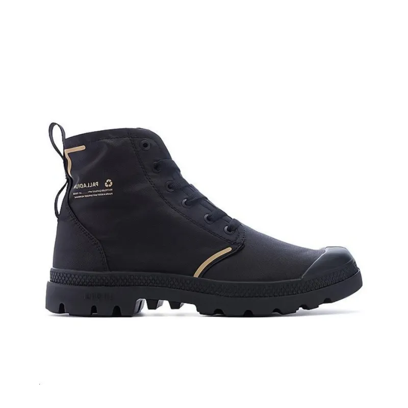 Palladium Pampa Wear resistant And Waterproof High Top Canvas Shoes Unisex Black-1