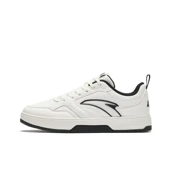 Anta Lightweight White Sneakers Height Increasing Lightweight Low Top Skateboard Shoes Women's Ivory