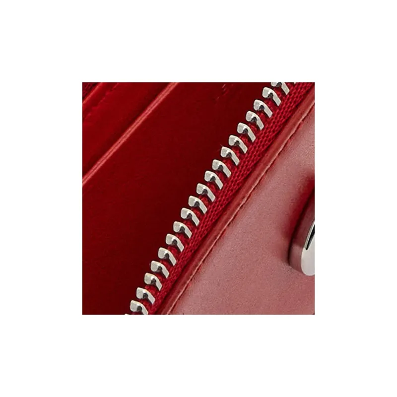FERRAGAMO Palm Calfskin Wallet, Card Holder Regular Women's Flame Red-4