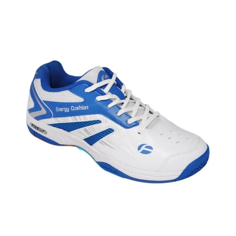 FLEX PRO Anti-Slip Wear-Resistant Low-Top Badminton Shoes Unisex White Blue-2